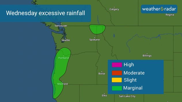 Wednesday excessive rainfall forecast.