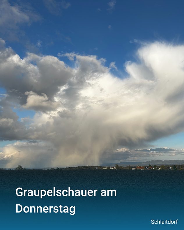 Schauerwolke in Schlaitdorf in Baden-Württemberg